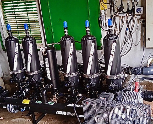 Filtración con equipo automático discos asistido con aire comprimido modelo AZUD HELIX AUTOMATIC FT205 AA. Filtración con equipo automático discos asistido con aire comprimido modelo AZUD HELIX AUTOMATIC FT205 AA.